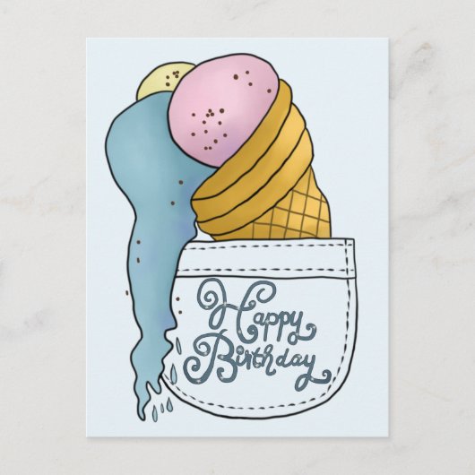 kleckerndes Eis Briefkaart (Voorkant)