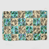 Kledig mintgroene tot beige tegels of gekleurde sc golfhanddoek (Horizontaal)