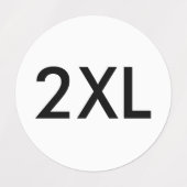 Kleding 2XL Maatlabels voor Kleding Kledij Labels (Design 1)