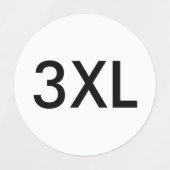 Kleding 3XL Maatlabels voor Kleding Kledij Labels (Design 1)