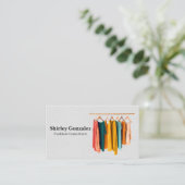 Kleding aan hangers | Fashionista Visitekaartje (Staand voorkant)