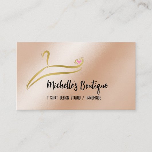 Kleding Aangepast T Shirt Afdrukkleding Winkel Visitekaartje (Voorkant)