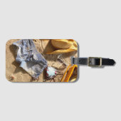Kleding achter op strand bagagelabel (Voorkant (horizontaal))