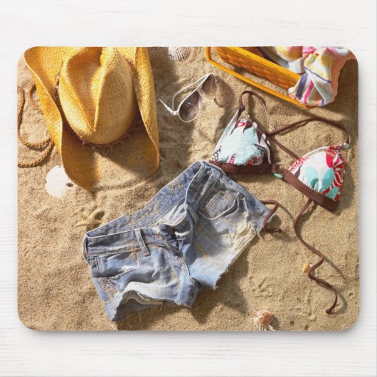 Kleding achter op strand muismat (Voorkant)