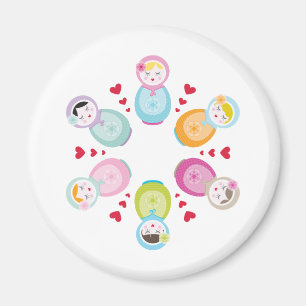 KLEDING:: babushka poppen - mandala Magneet