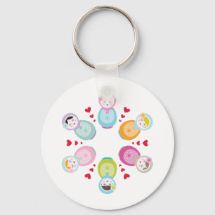 KLEDING:: babushka poppen - mandala Sleutelhanger