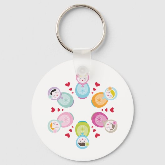 KLEDING:: babushka poppen - mandala Sleutelhanger (Voorkant)