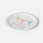 Kleding Baby shower Papieren Bordje (Gekanteld)