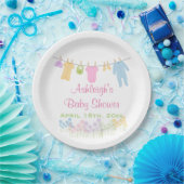 Kleding Baby shower Papieren Bordje (Feest)