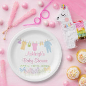 Kleding Baby shower Papieren Bordje (Feest)
