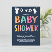 Kleding Baby shower uitnodigingen Babykleding (Staand voorkant)