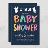 Kleding Baby shower uitnodigingen Babykleding (Voorkant / Achterkant)