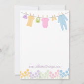 Kleding Baby shower wensen voor Baby spel Kaart (Achterkant)