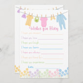 Kleding Baby shower wensen voor Baby spel Kaart (Voorkant / Achterkant)