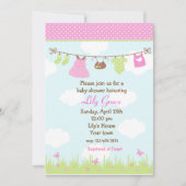 Kleding Babyschoenen Uitnodigingen Meisjes (Voorkant)