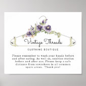 Kleding Boutique Covid Safety Breakroom Poster (Voorkant)