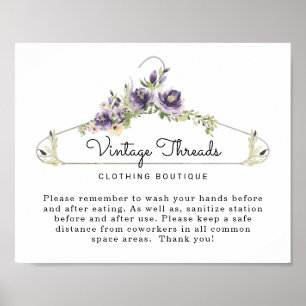 Kleding Boutique Covid Safety Breakroom Poster