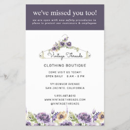 Kleding Boutique Grand Reopening Covid Safety Flyer