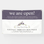 Kleding Boutique Grand Reopening Covid Safety Spandoek (Horizontaal)