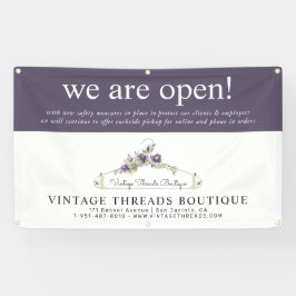 Kleding Boutique Grand Reopening Covid Safety Spandoek