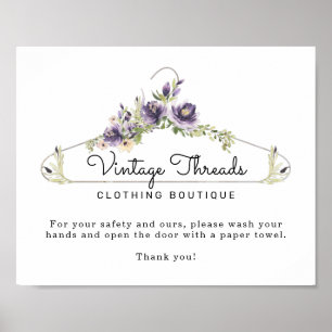 Kleding Boutique-hand waskamer Poster