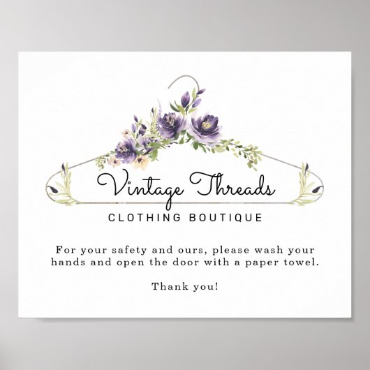 Kleding Boutique-hand waskamer Poster (Voorkant)