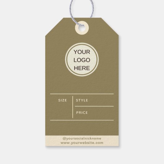 Kleding Boutique Mode Small Business Prijs Label Cadeaulabel (Achterkant)