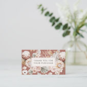 Kleding Boutique Terracotta Bedankt Informatiekaartje (Staand voorkant)