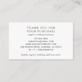 Kleding Boutique Terracotta Bedankt Informatiekaartje (Achterkant)