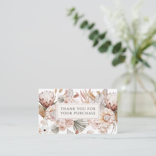 Kleding Boutique Terracotta Bedankt Informatiekaartje (Staand voorkant)