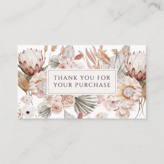 Kleding Boutique Terracotta Bedankt Informatiekaartje (Voorkant)