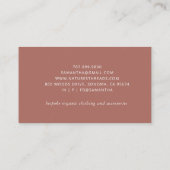 Kleding Boutique Terracotta Bedankt Informatiekaartje (Achterkant)