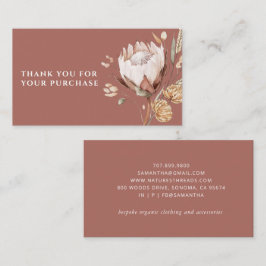 Kleding Boutique Terracotta Bedankt Informatiekaartje