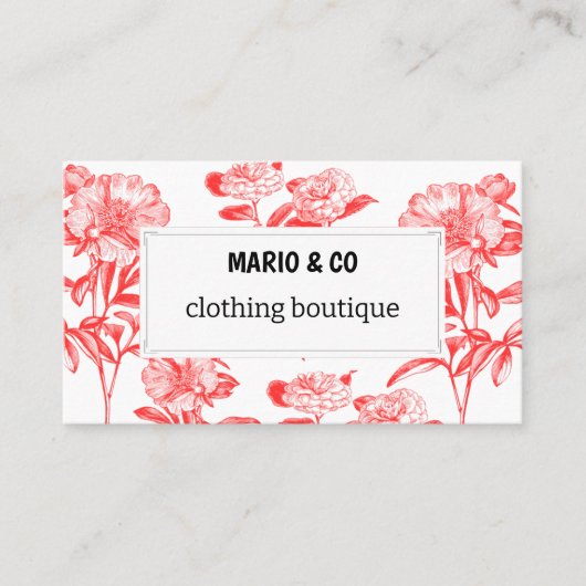 Kleding Boutique Visitekaartje (Voorkant)