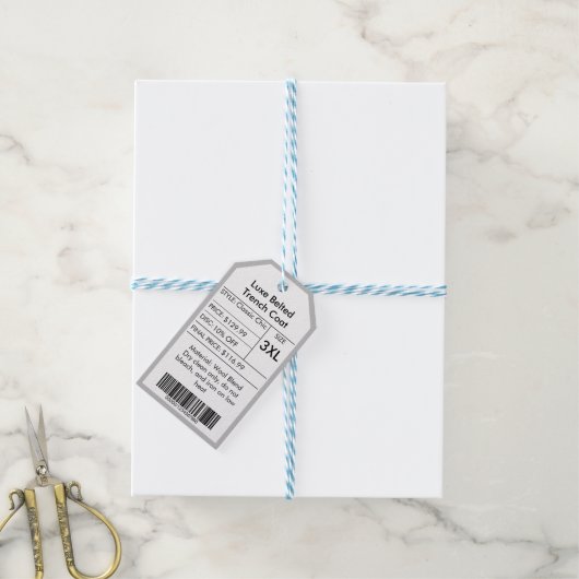 kleding branding prijs korting Labels Cadeaulabel (Met Touw)