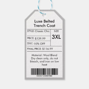 kleding branding prijs korting Labels Cadeaulabel