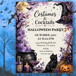 Kleding Cocktails Halloween Feest Viering Kaart