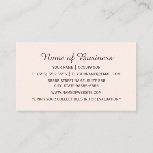  Kleding Consignatiewinkel Franse jurk Visitekaartje (Achterkant)