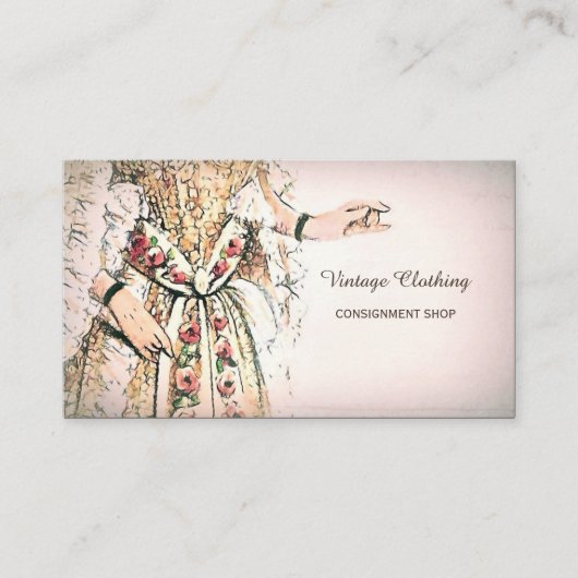  Kleding Consignatiewinkel Franse jurk Visitekaartje (Voorkant)