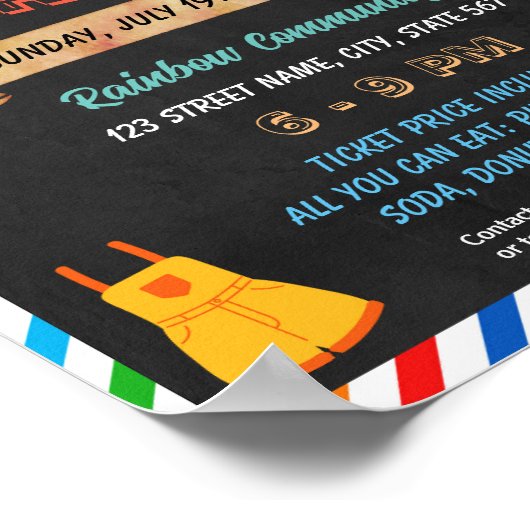 Kleding Drive event sjabloon Poster (Hoek)