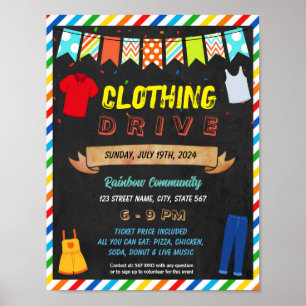 Kleding Drive event sjabloon Poster
