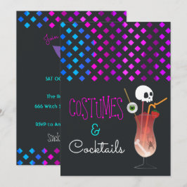 Kleding en Cocktails Halloween Feest Uitnodiging