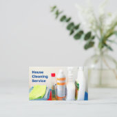 Kleding en reinigingsmiddelen voor Visitekaartjes (Staand voorkant)