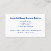 Kleding en reinigingsmiddelen voor Visitekaartjes (Achterkant)