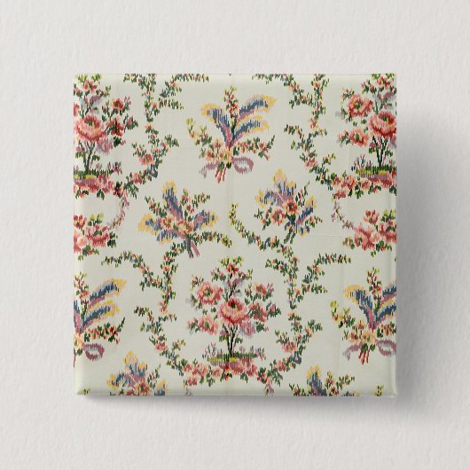 Kleding geweven voor koningin Marie Antoinette bij Vierkante Button 5,1 Cm (Voorkant)