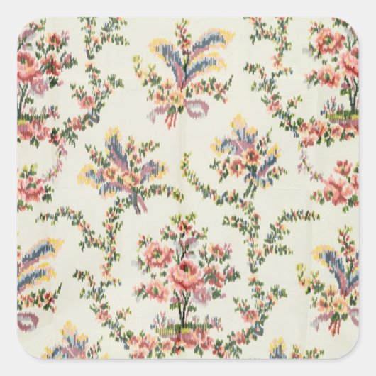 Kleding geweven voor koningin Marie Antoinette bij Vierkante Sticker (Voorkant)