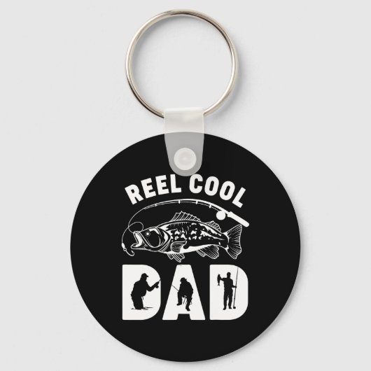 Kleding Grappig Vissen Reel Cool Dad Vaderdag Sleutelhanger (Voorkant)