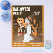 Kleding Halloween Feest, Antiek Bewerkbare Hallowe Flyer (Enkel)