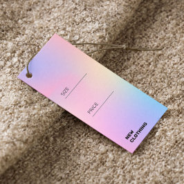 Kleding Hang Label Logo Holografische Gradiënt Pri Mini Visitekaartjes