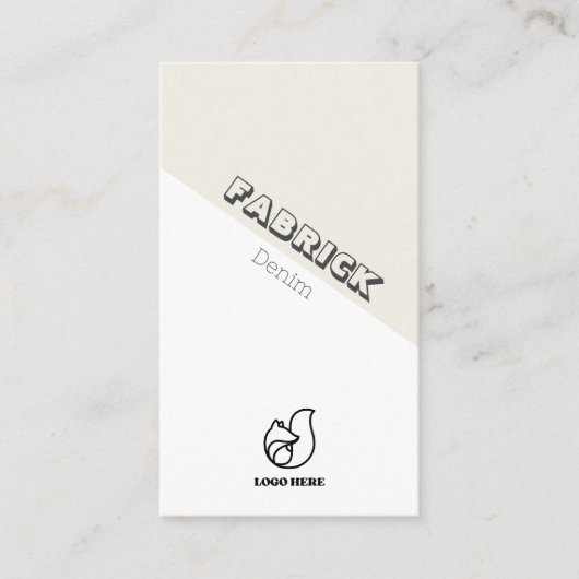 Kleding Hang Label Modern Contemporary (Voorkant)